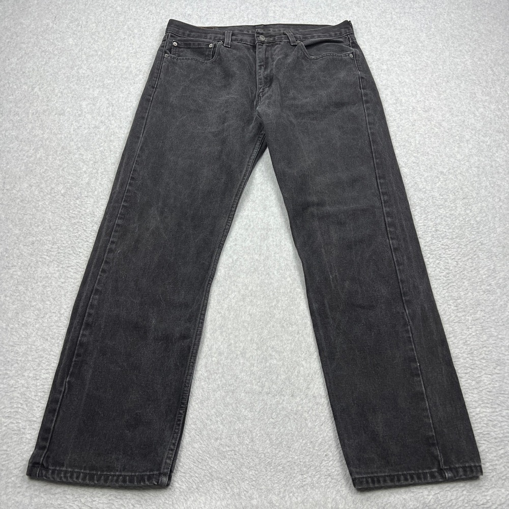 Levi's 505 Jeans Mens 36x32* Black Regular Fit Straight Leg Denim